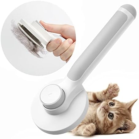 Baytion Pet Grooming Brush, Cats Dogs Brushes for Long Haired & Short Hair, Supple Stainless Steel Bristles Quick Cleaning of the Brush to Remove Tangles Dead Undercoat and Dirt
