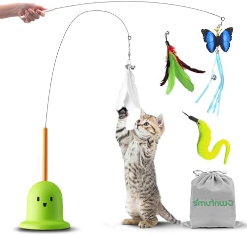 Ownfume 38 Pcs Cat Toys,Kitten Toys,Cat Toys Interactive Accessories for Indoor Cats,Cat Tunnel,Variety Teaser Wand with Feathers,Cat Toys for Kittens Biting,Catnip Fish,Mice,Balls for Cat Pet Lovers