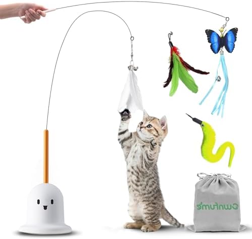 Ownfume 38 Pcs Cat Toys,Kitten Toys,Cat Toys Interactive Accessories for Indoor Cats,Cat Tunnel,Variety Teaser Wand with Feathers,Cat Toys for Kittens Biting,Catnip Fish,Mice,Balls for Cat Pet Lovers