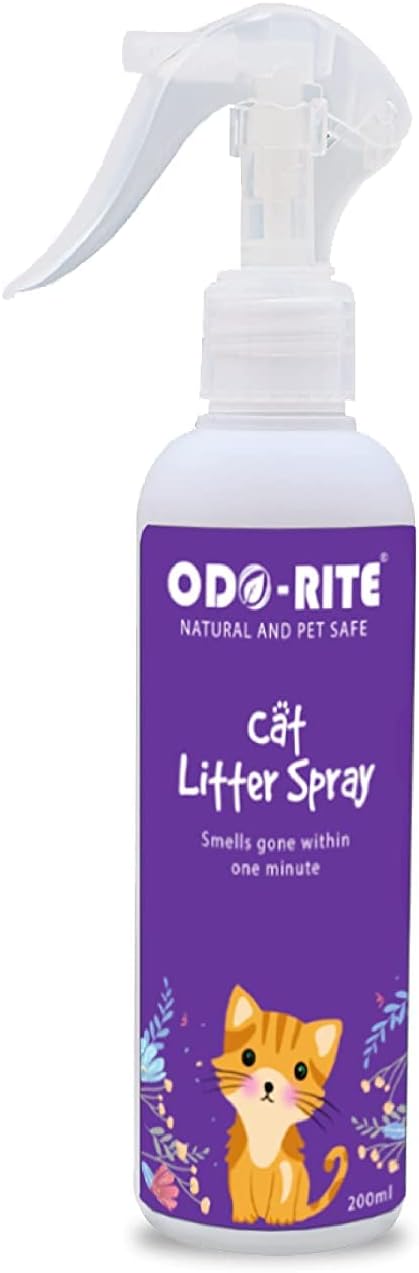 ODO-RITE Cat Litter Spray, Odour Eliminator (175 ml) Removes Smell from Litter Box