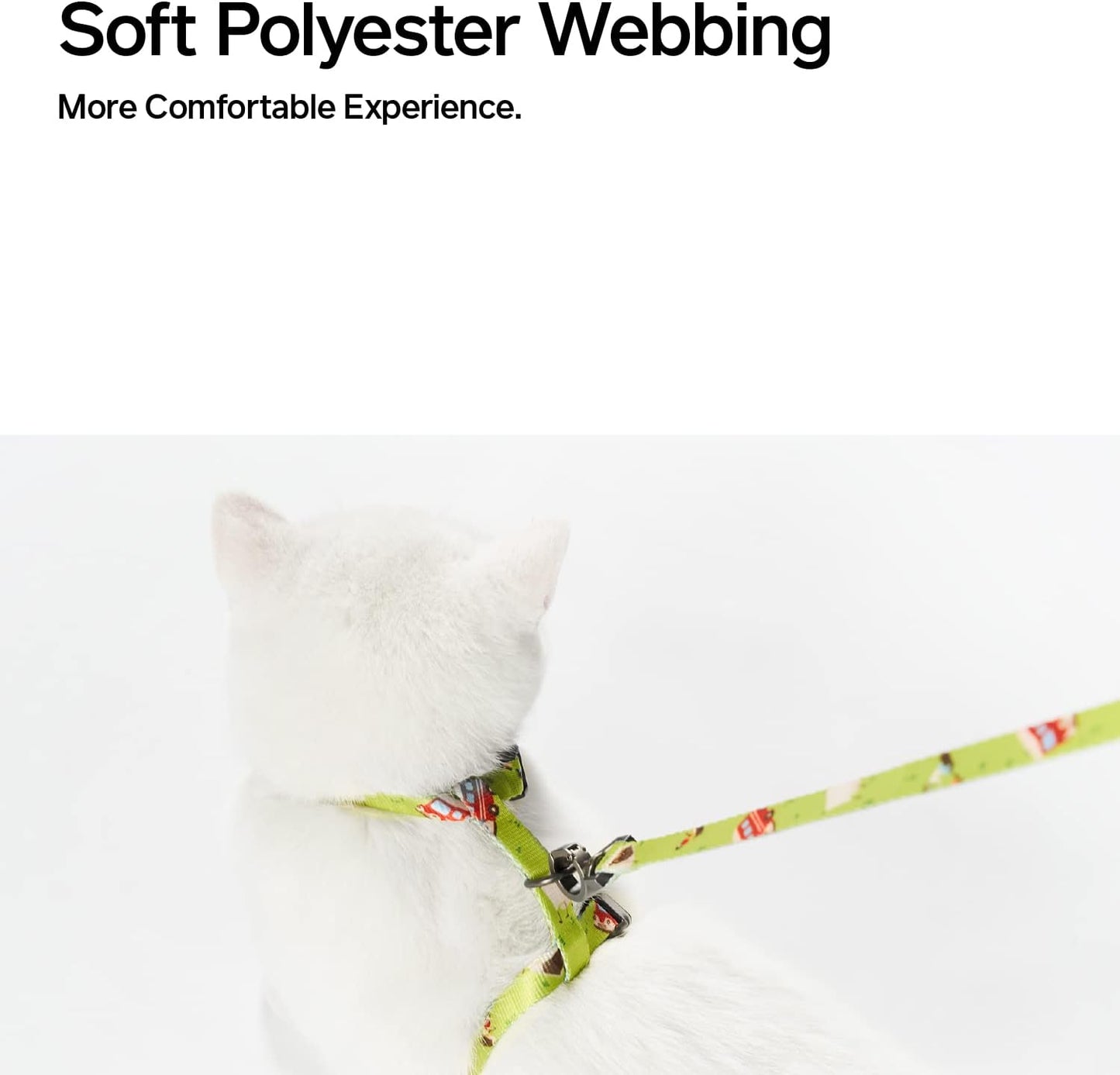 pidan Cat Harness and Leash Set, Cats Escape Proof - Adjustable Kitten Harness for Large Small Cats, Lightweight Soft Walking Travel Petsafe Harness (Multicolor)