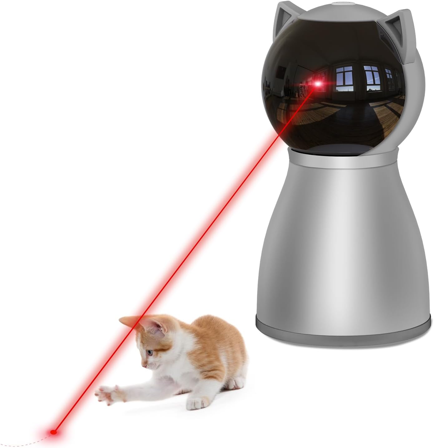 YVE LIFE Laser Cat Toys for Indoor Cats,The 4th Generation Real Random Trajectory Motion Activated Rechargeable Automatic Cat Laser Toy,Interactive Cat Toys for Bored Indoor Adult