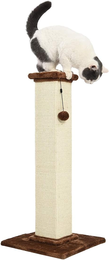 Amazon Basics Cat Tree Tower With Scratching Post And Hammock Bed for Indoor Cat - 40.6 x 51 x 40.6 Cenitmeters, Grey