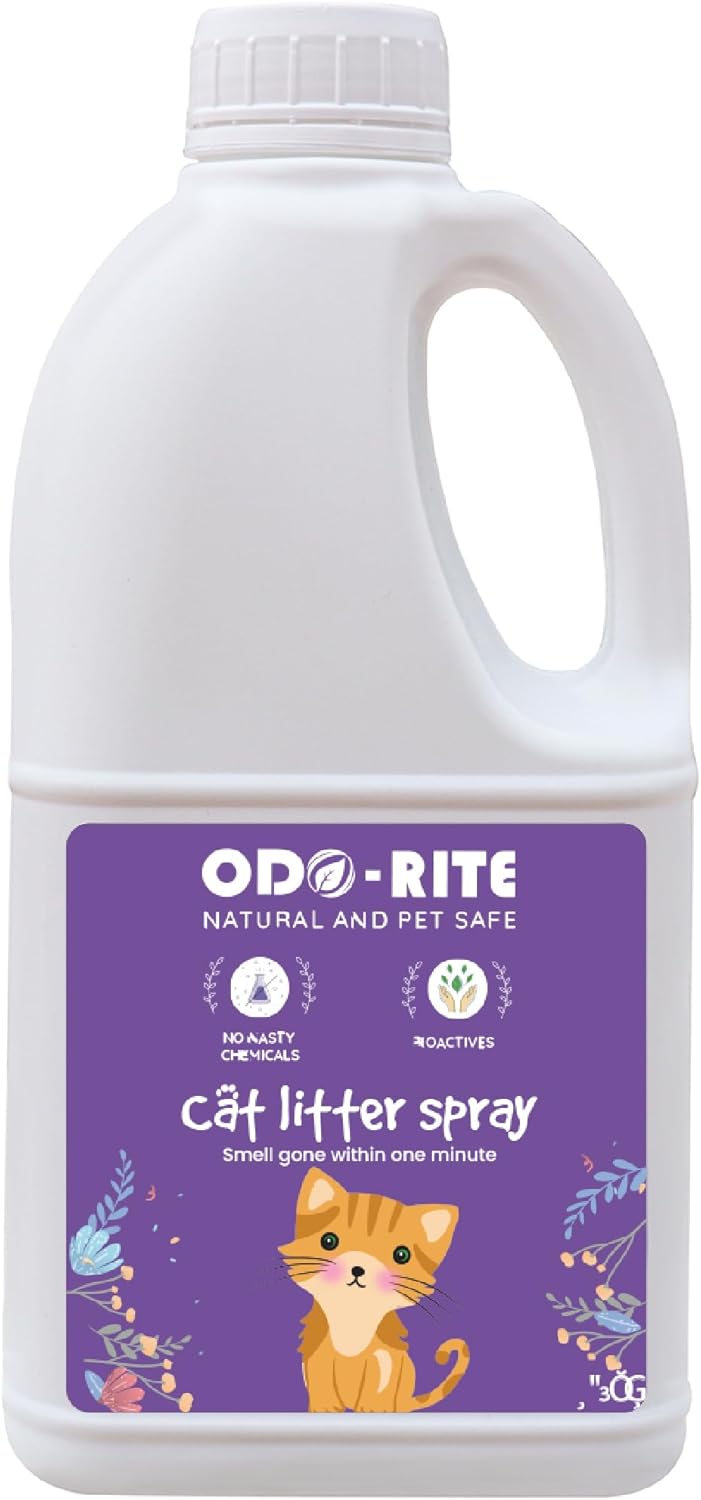 ODO-RITE Cat Litter Spray, Odour Eliminator (175 ml) Removes Smell from Litter Box