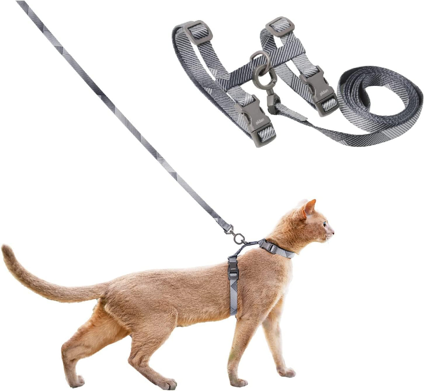 pidan Cat Harness and Leash Set, Cats Escape Proof - Adjustable Kitten Harness for Large Small Cats, Lightweight Soft Walking Travel Petsafe Harness (Multicolor)