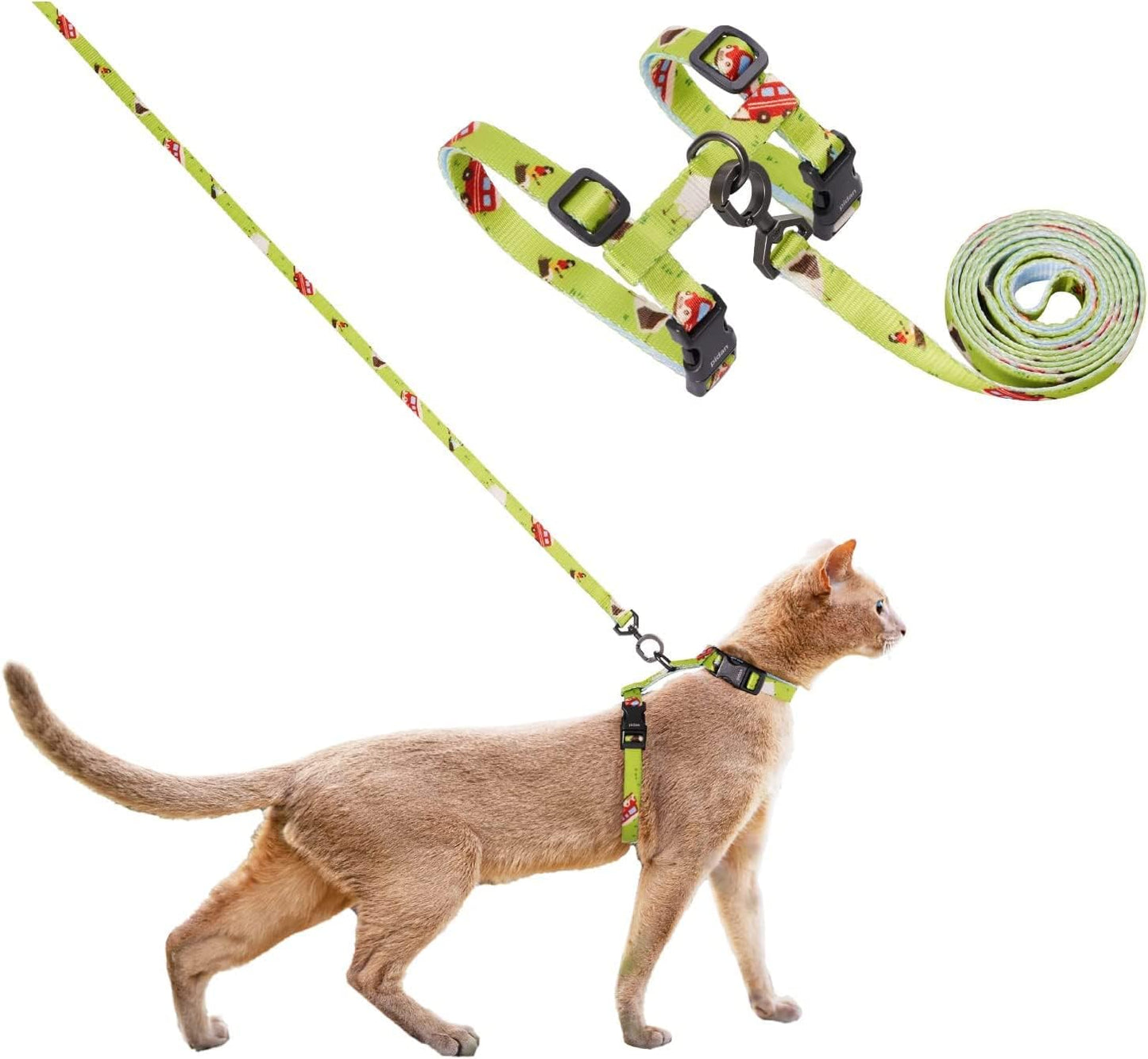 pidan Cat Harness and Leash Set, Cats Escape Proof - Adjustable Kitten Harness for Large Small Cats, Lightweight Soft Walking Travel Petsafe Harness (Multicolor)