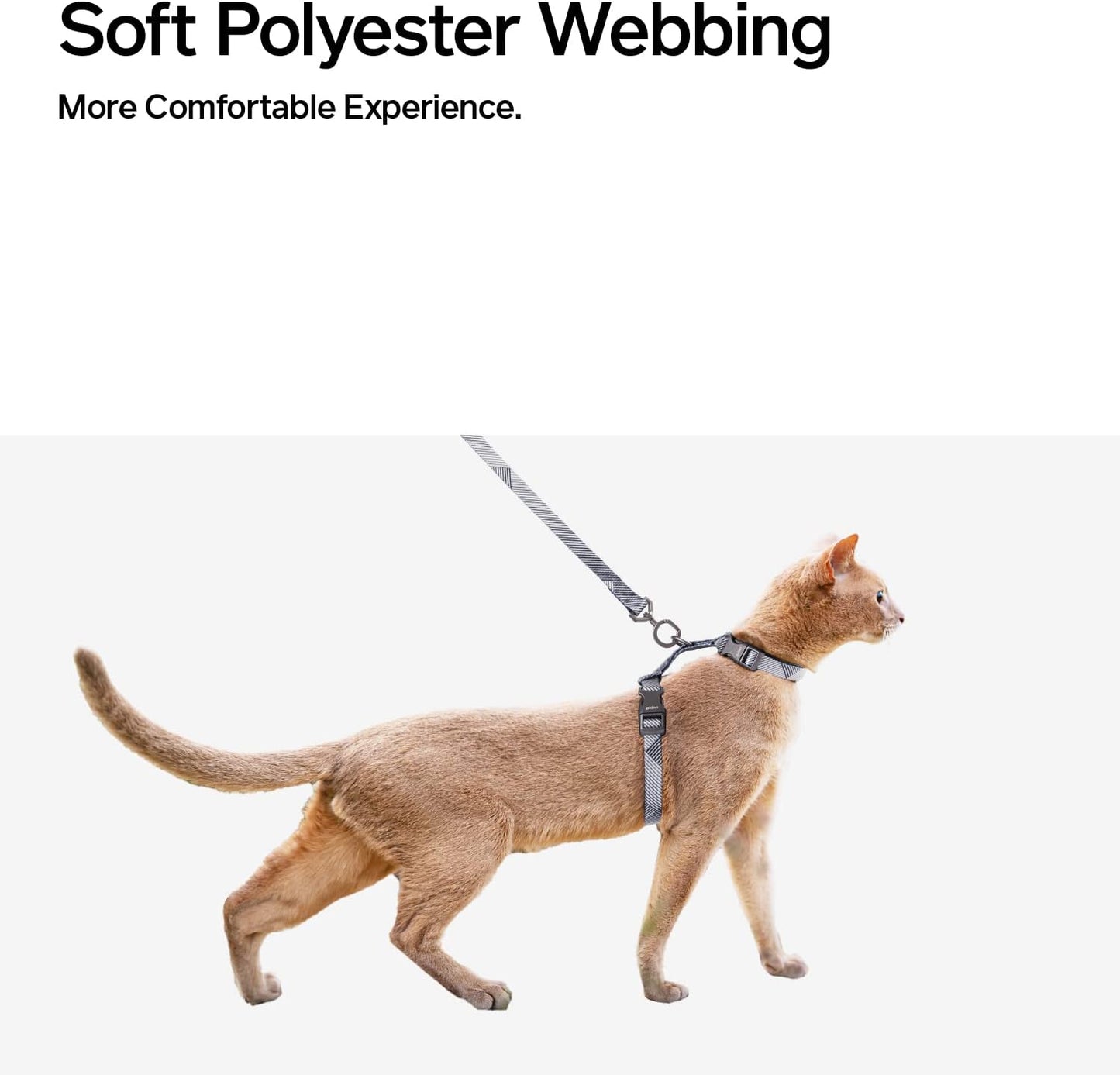 pidan Cat Harness and Leash Set, Cats Escape Proof - Adjustable Kitten Harness for Large Small Cats, Lightweight Soft Walking Travel Petsafe Harness (Multicolor)