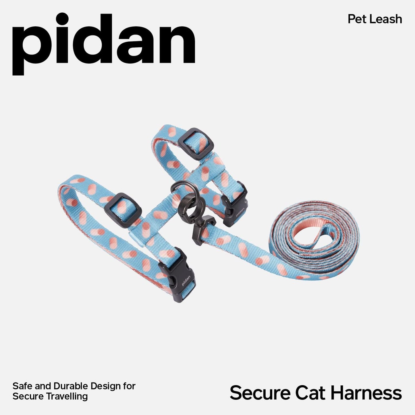 pidan Cat Harness and Leash Set, Cats Escape Proof - Adjustable Kitten Harness for Large Small Cats, Lightweight Soft Walking Travel Petsafe Harness (Multicolor)