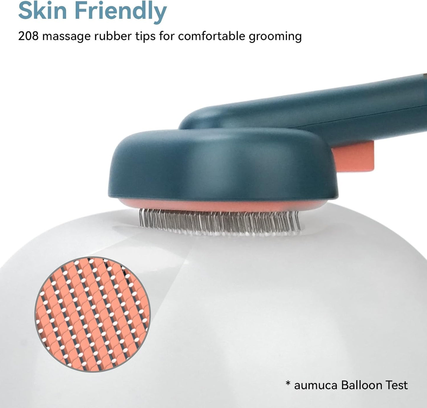 aumuca Cat Brush for Shedding and Grooming, Self Cleaning Slicker Brush for Short or Long Haired Cats, Pet Dog Hair Brush for Puppy Kitten Massage Removes Loose Undercoat, Mats, Tangled Hair, Shed Fur