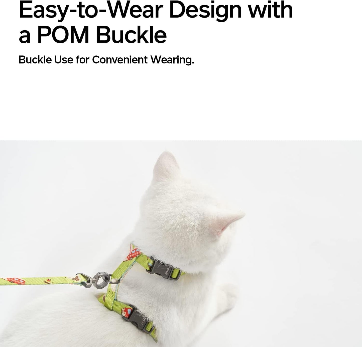 pidan Cat Harness and Leash Set, Cats Escape Proof - Adjustable Kitten Harness for Large Small Cats, Lightweight Soft Walking Travel Petsafe Harness (Multicolor)