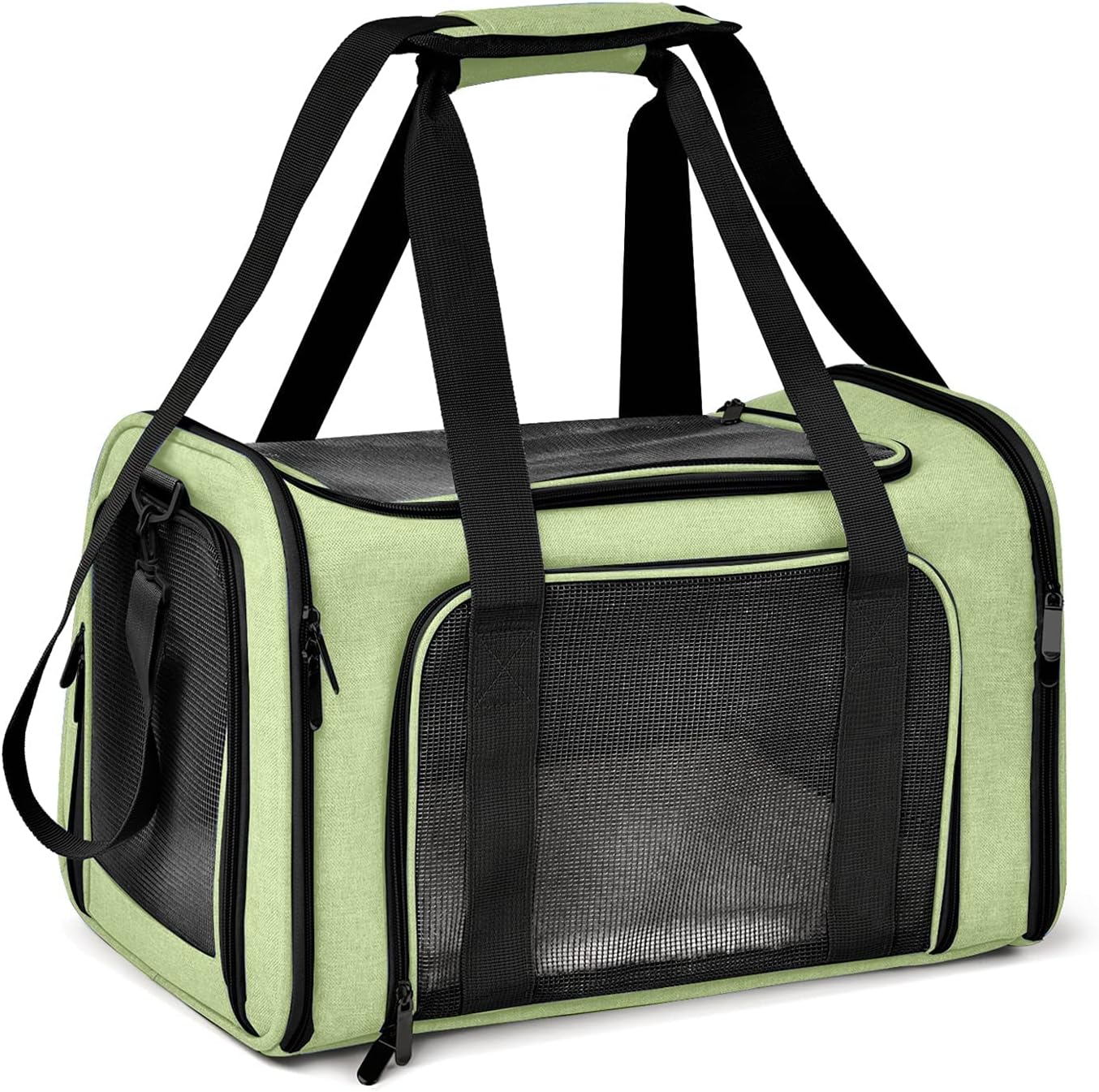 Henkelion Cat Carriers Dog Carrier Pet for Small Medium Cats Dogs Puppies up to 15 Lbs, TSA Airline Approved Soft Sided, Collapsible Travel Puppy - Black