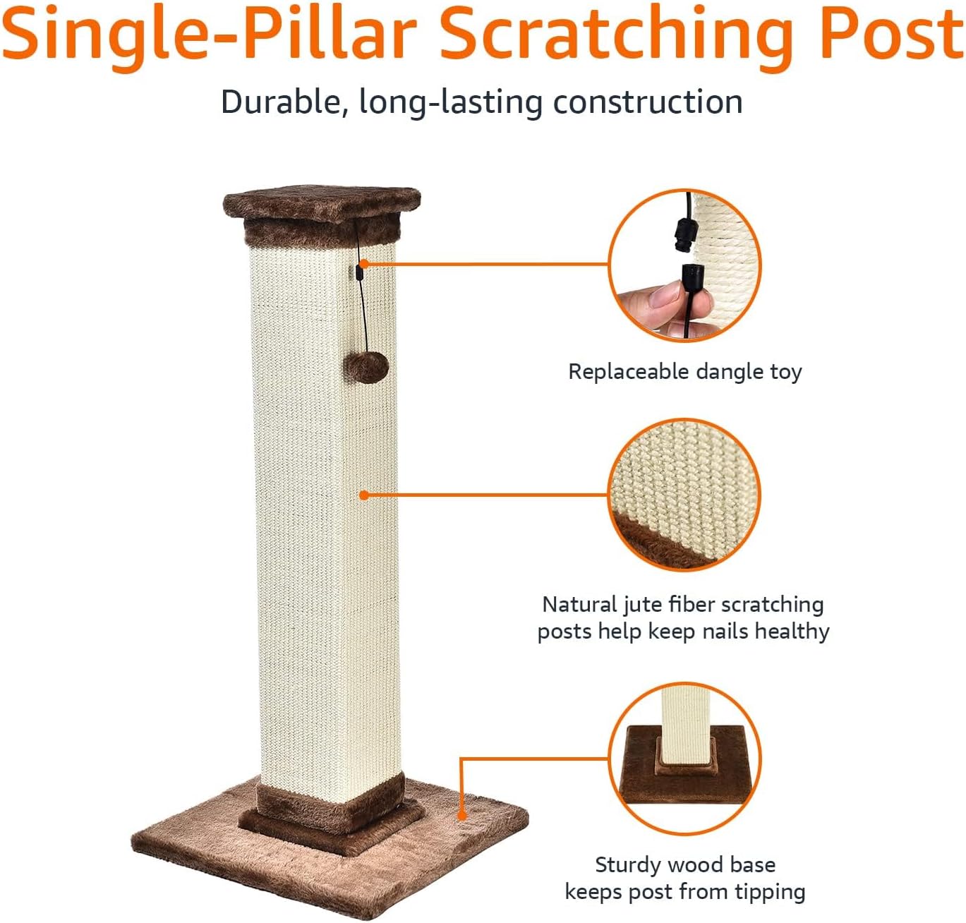 Amazon Basics Cat Tree Tower With Scratching Post And Hammock Bed for Indoor Cat - 40.6 x 51 x 40.6 Cenitmeters, Grey