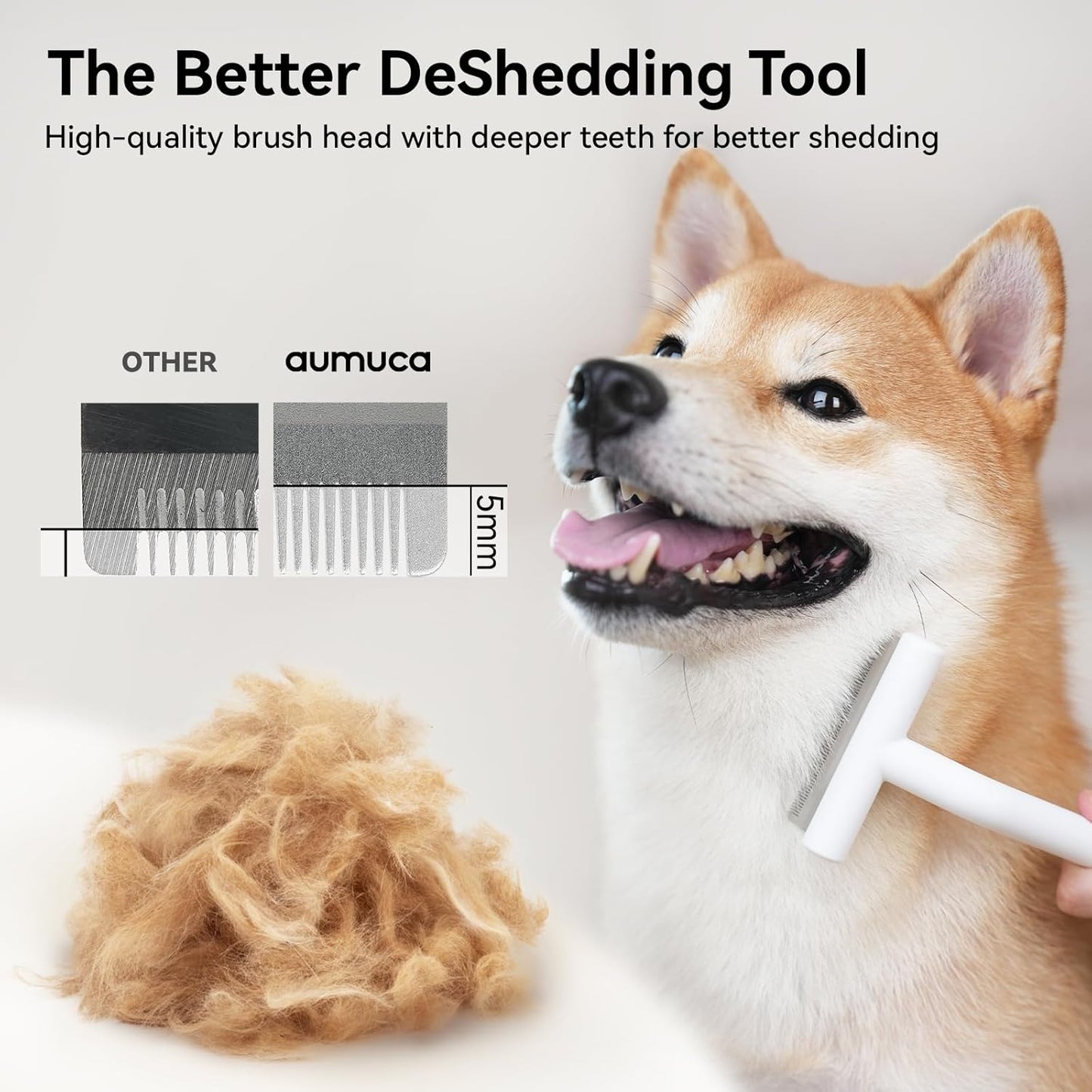 aumuca Cat Brush for Shedding and Grooming, Self Cleaning Slicker Brush for Short or Long Haired Cats, Pet Dog Hair Brush for Puppy Kitten Massage Removes Loose Undercoat, Mats, Tangled Hair, Shed Fur