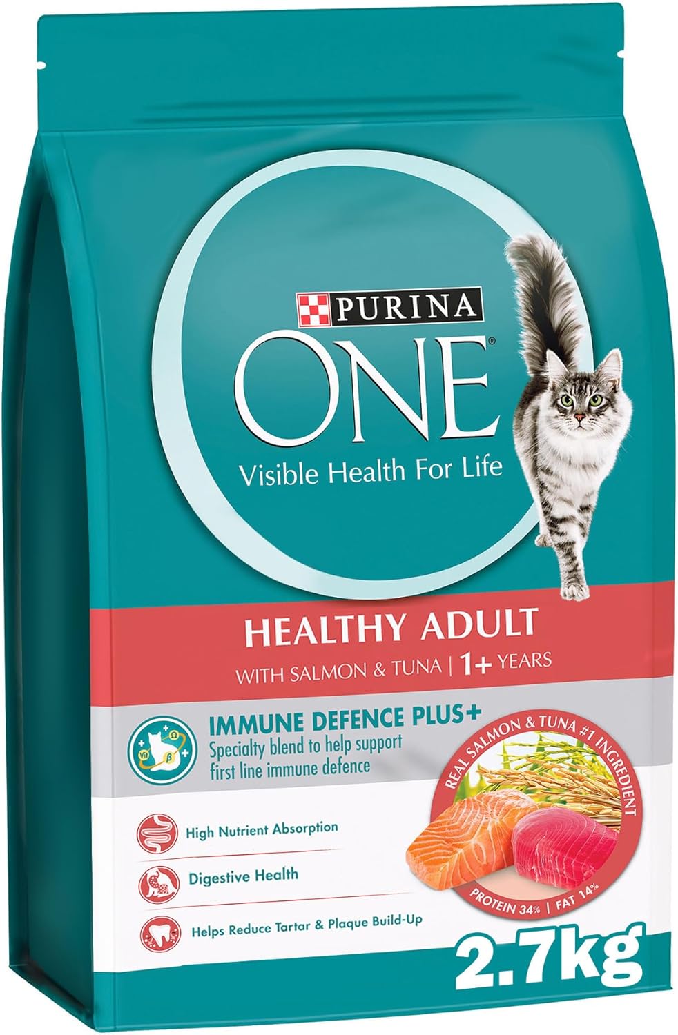 Purina One® Healthy Adult with Salmon & Tuna (1+ Years) 2.7KG