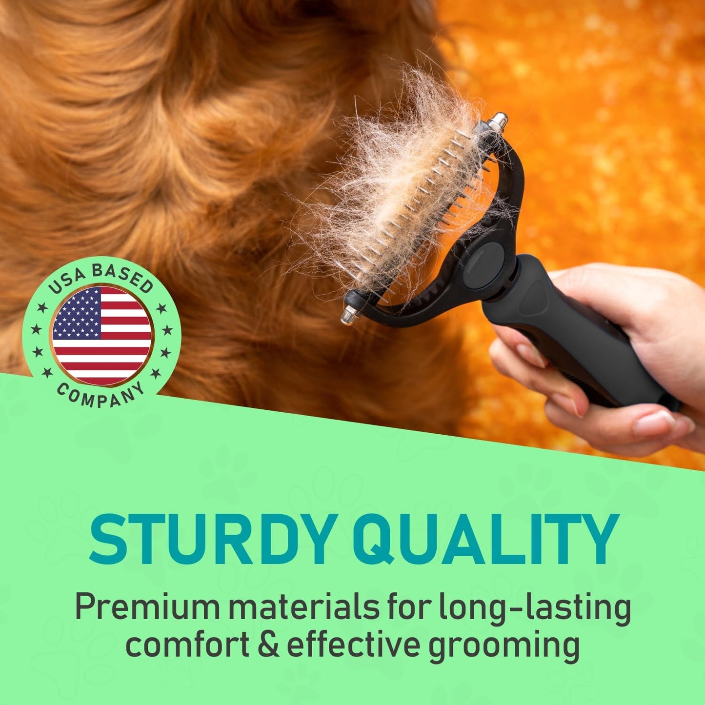 Maxpower Planet Pet Grooming Brush - Double Sided Shedding and Dematting Undercoat Rake Comb for Dogs and Cats,Extra Wide, Blue, Dog Grooming Brush, Dog Shedding Brush