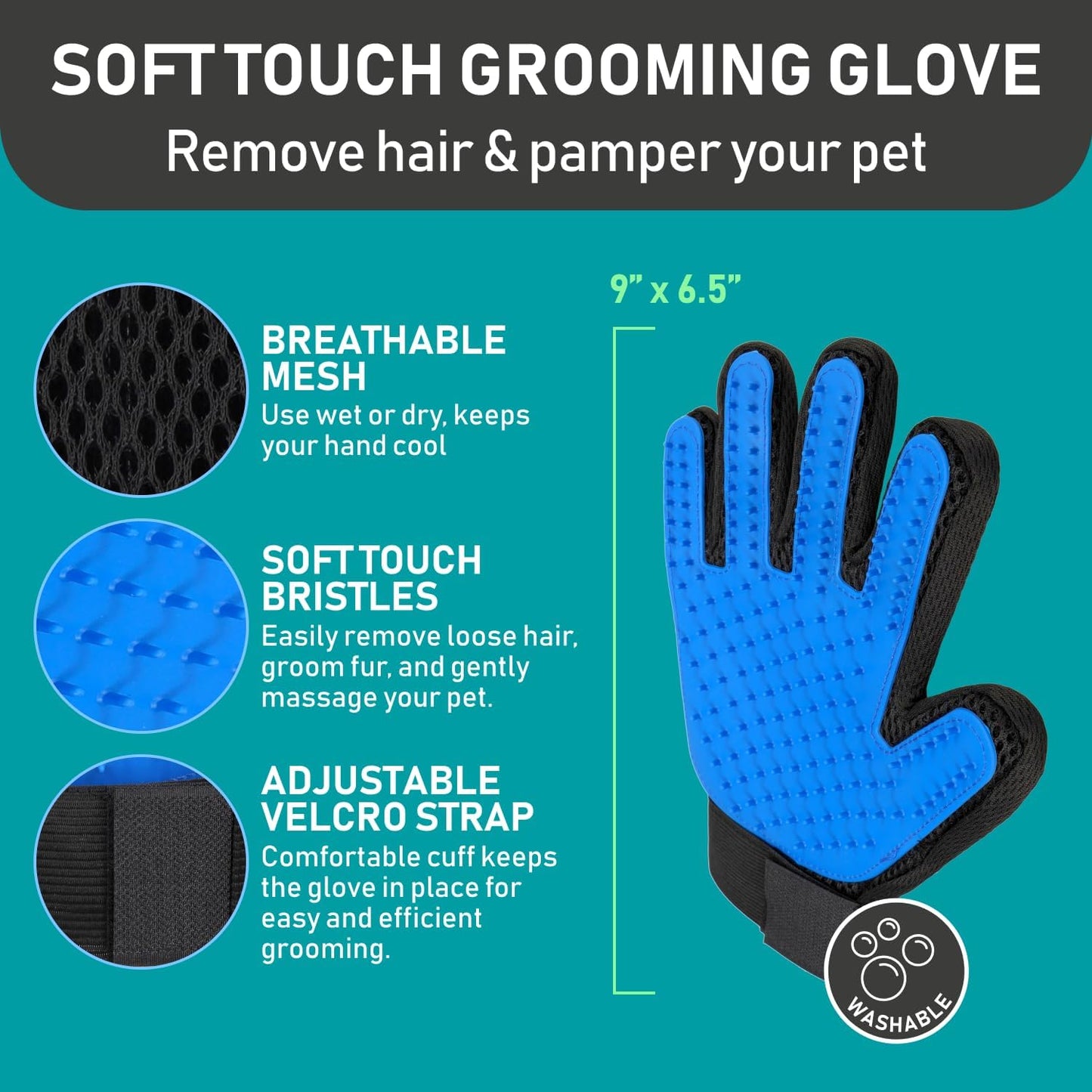 Maxpower Planet Pet Grooming Brush - Double Sided Shedding and Dematting Undercoat Rake Comb for Dogs and Cats,Extra Wide, Blue, Dog Grooming Brush, Dog Shedding Brush