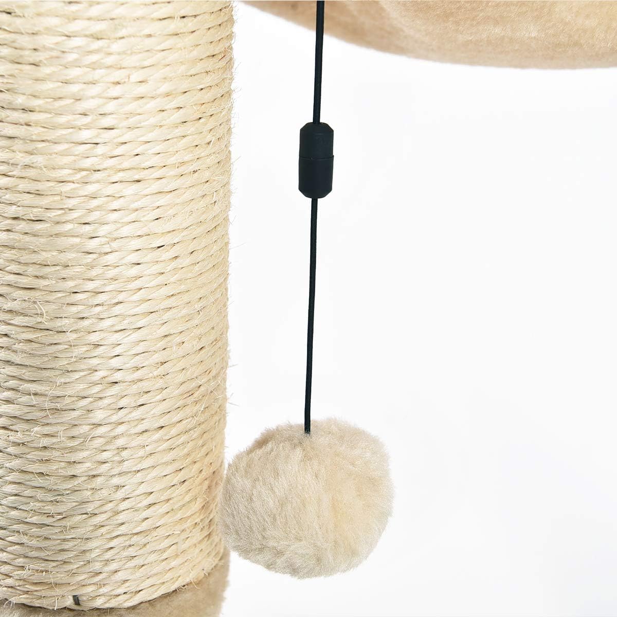 Amazon Basics Cat Tree Tower With Scratching Post And Hammock Bed for Indoor Cat - 40.6 x 51 x 40.6 Cenitmeters, Grey