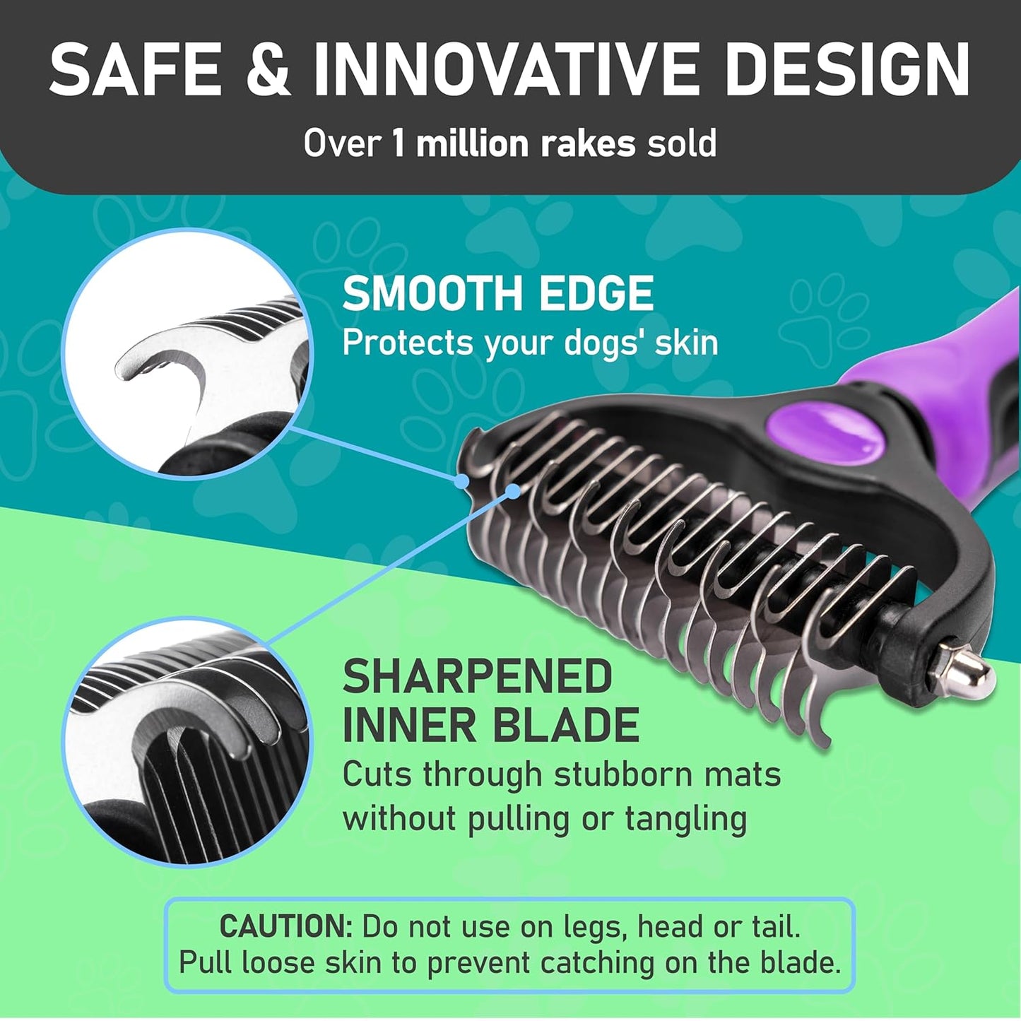 Maxpower Planet Pet Grooming Brush - Double Sided Shedding and Dematting Undercoat Rake Comb for Dogs and Cats,Extra Wide, Blue, Dog Grooming Brush, Dog Shedding Brush