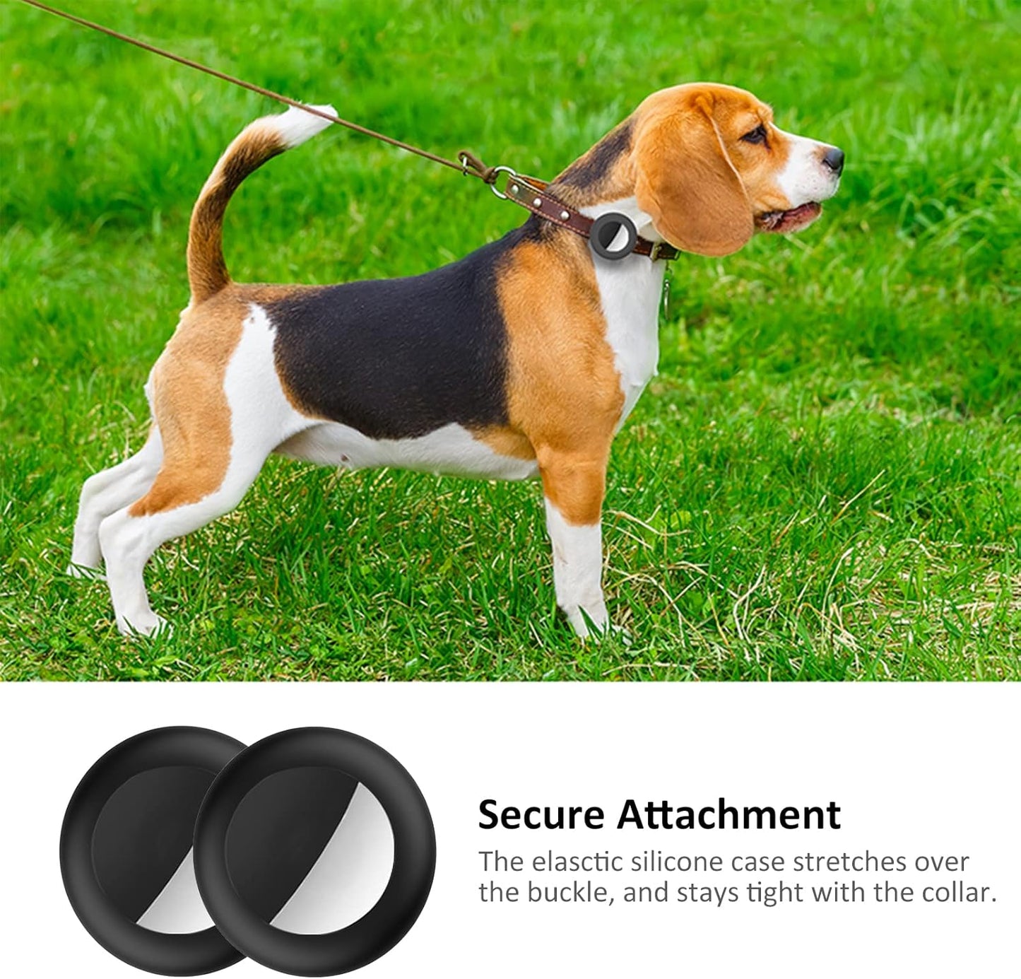 Airtag Cat Collar, Air tag Cat Collar with Bell and Safety Buckle in 3/8" Width, Reflective Collar with Waterproof Airtag Holder Compatible with Apple Airtag for Cat Dog Kitten Puppy (Black)