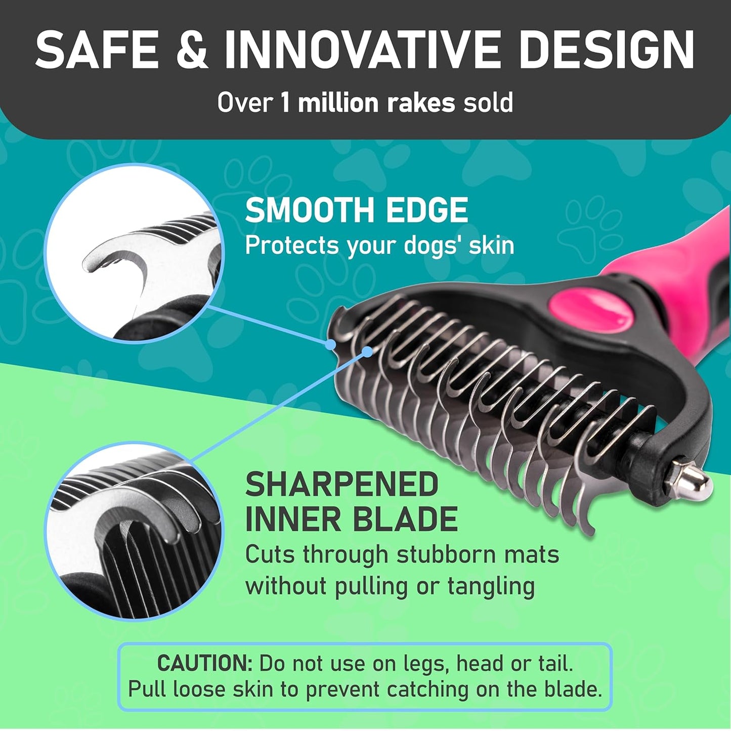 Maxpower Planet Pet Grooming Brush - Double Sided Shedding and Dematting Undercoat Rake Comb for Dogs and Cats,Extra Wide, Blue, Dog Grooming Brush, Dog Shedding Brush