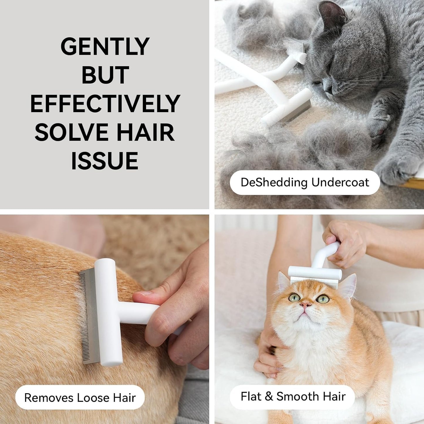 aumuca Cat Brush for Shedding and Grooming, Self Cleaning Slicker Brush for Short or Long Haired Cats, Pet Dog Hair Brush for Puppy Kitten Massage Removes Loose Undercoat, Mats, Tangled Hair, Shed Fur