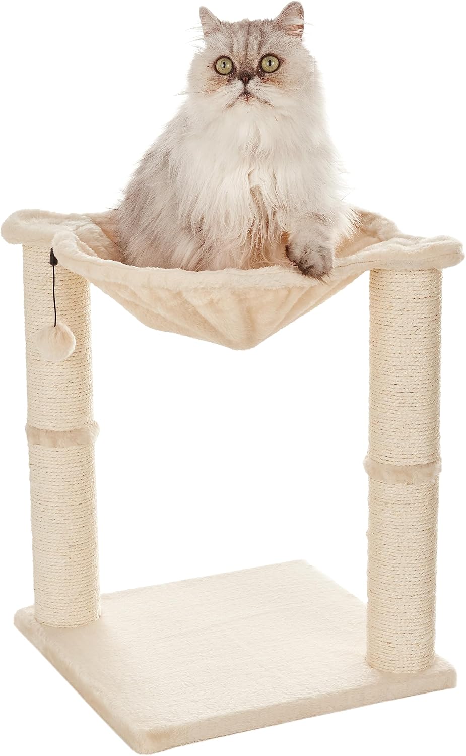 Amazon Basics Cat Tree Tower With Scratching Post And Hammock Bed for Indoor Cat - 40.6 x 51 x 40.6 Cenitmeters, Grey