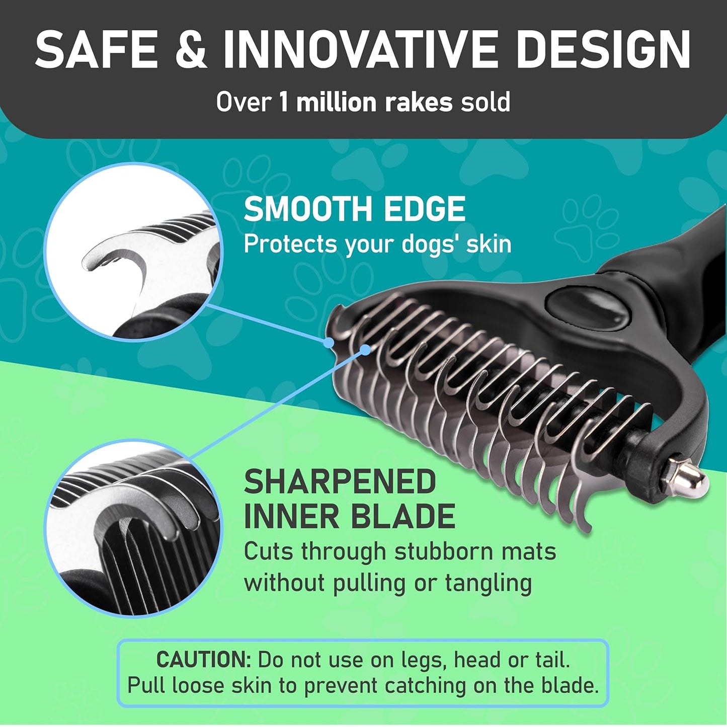 Maxpower Planet Pet Grooming Brush - Double Sided Shedding and Dematting Undercoat Rake Comb for Dogs and Cats,Extra Wide, Blue, Dog Grooming Brush, Dog Shedding Brush