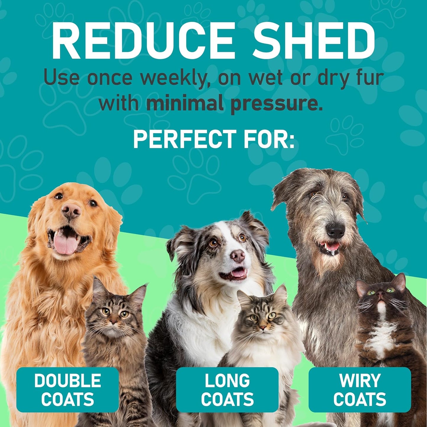 Maxpower Planet Pet Grooming Brush - Double Sided Shedding and Dematting Undercoat Rake Comb for Dogs and Cats,Extra Wide, Blue, Dog Grooming Brush, Dog Shedding Brush
