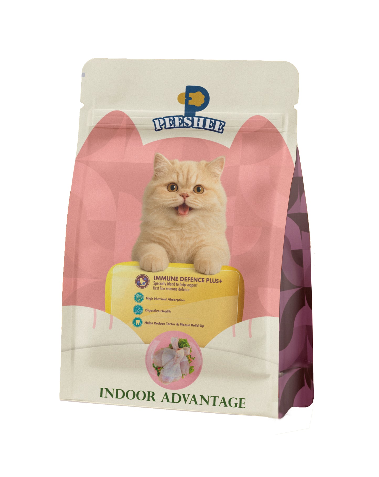PEESHEE Chicken Dry Cat Food, Bag of 3Kg, for Adult Cats 1+ Years, Cat Dry Food, for Healthy, Active Cats