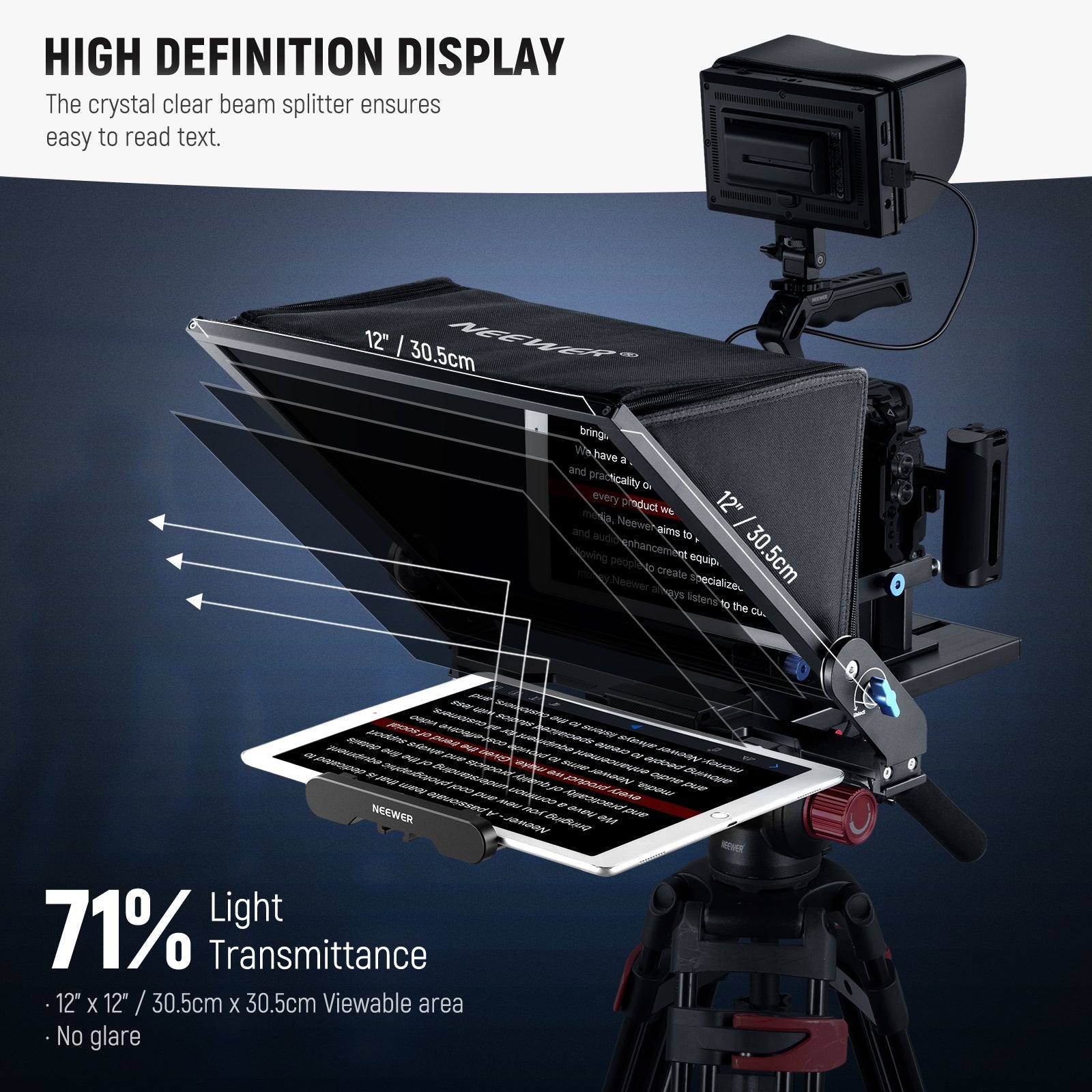 NEEWER X17-II 17" HD Professional Teleprompter with RT113 Remote