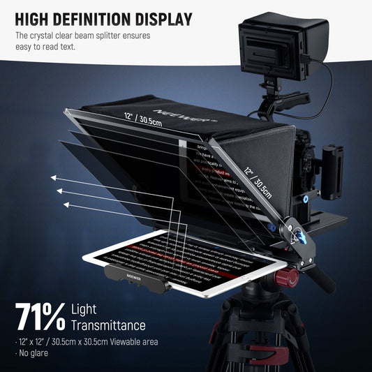 NEEWER X17-II 17" HD Professional Teleprompter with RT113 Remote screenshot 2 — PEESHEE Ai