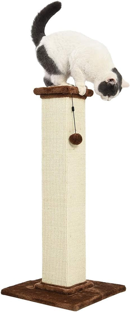 Amazon Basics Cat Tree Tower With Scratching Post And Hammock Bed for Indoor Cat - 40.6 x 51 x 40.6 Cenitmeters, Grey