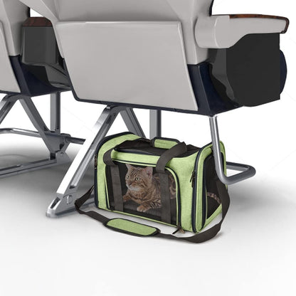 Henkelion Cat Carriers Dog Carrier Pet for Small Medium Cats Dogs Puppies up to 15 Lbs, TSA Airline Approved Soft Sided, Collapsible Travel Puppy - Black