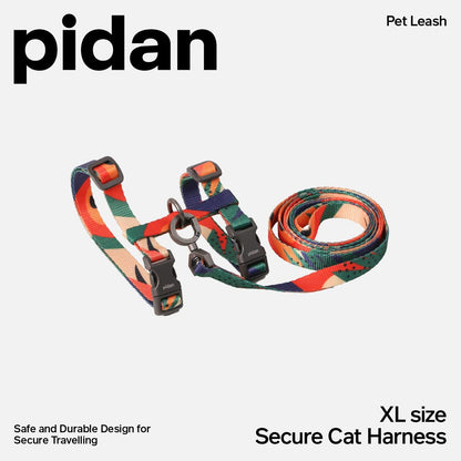pidan Cat Harness and Leash Set, Cats Escape Proof - Adjustable Kitten Harness for Large Small Cats, Lightweight Soft Walking Travel Petsafe Harness (Multicolor)