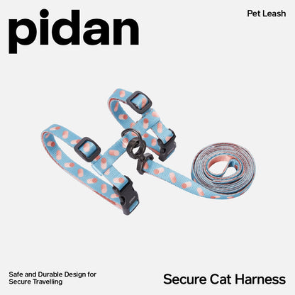 pidan Cat Harness and Leash Set, Cats Escape Proof - Adjustable Kitten Harness for Large Small Cats, Lightweight Soft Walking Travel Petsafe Harness (Multicolor)