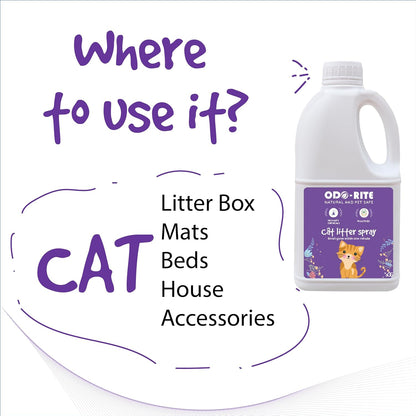 ODO-RITE Cat Litter Spray, Odour Eliminator (175 ml) Removes Smell from Litter Box