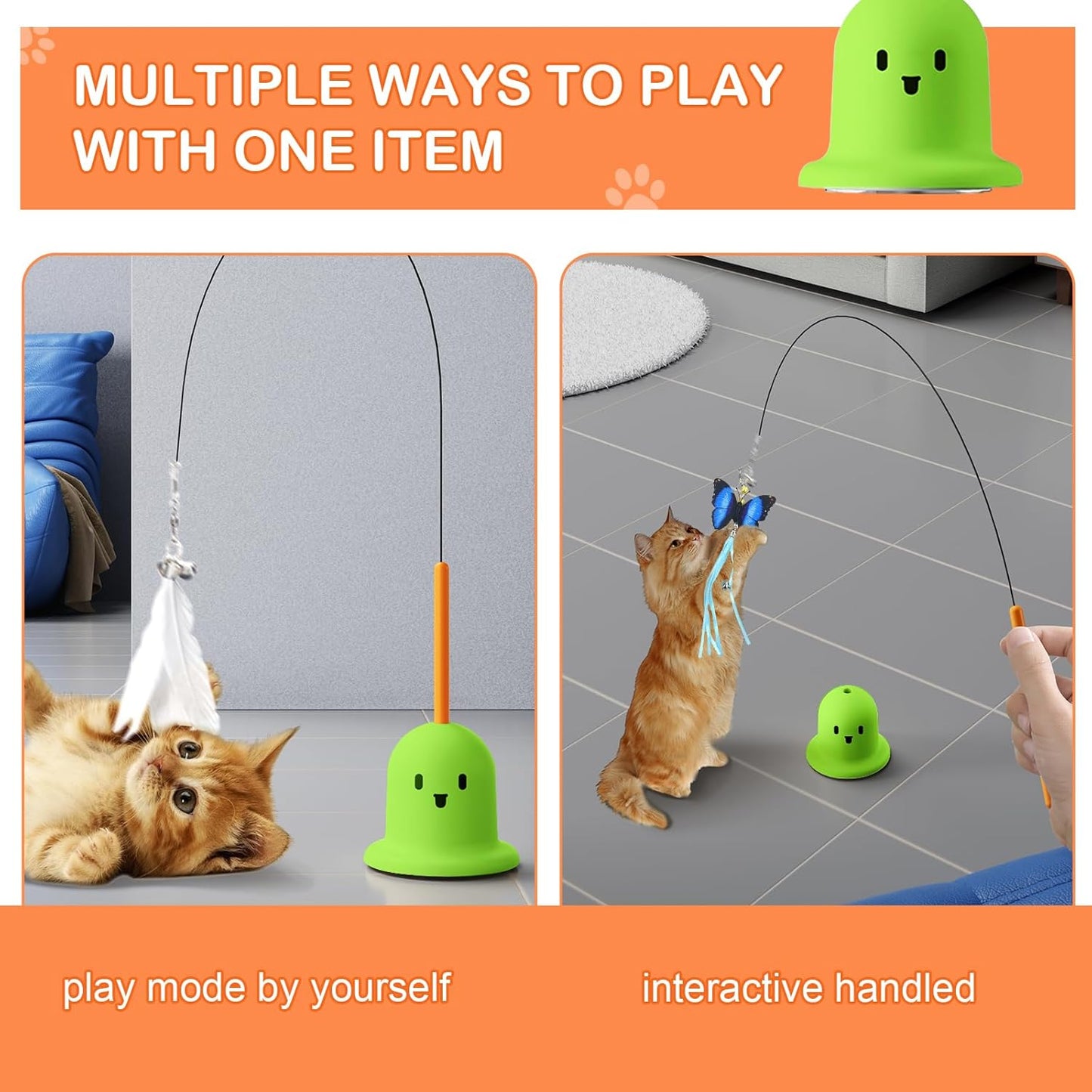 Ownfume 38 Pcs Cat Toys,Kitten Toys,Cat Toys Interactive Accessories for Indoor Cats,Cat Tunnel,Variety Teaser Wand with Feathers,Cat Toys for Kittens Biting,Catnip Fish,Mice,Balls for Cat Pet Lovers