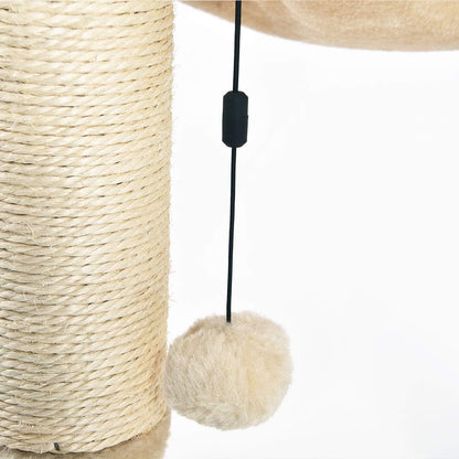 Amazon Basics Cat Tree Tower With Scratching Post And Hammock Bed for Indoor Cat - 40.6 x 51 x 40.6 Cenitmeters, Grey