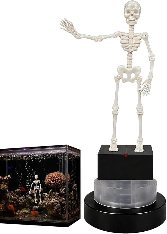 "Dancing Skeleton" Aquarium Decor Set - Includes Air Tube Connector